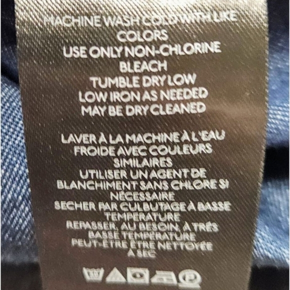 Free People XL Oversized Denim Car Jacket — Double-Breasted, Deep Pockets - Picture 14 of 16